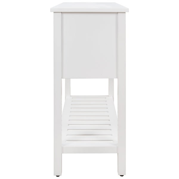 Sideboard Console Table with Four Drawers and Bottom Shelf for Living Room, Entryway, Hallway