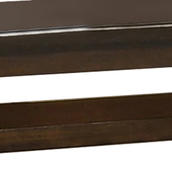Wooden Console Table with One Open Shelf, Brown