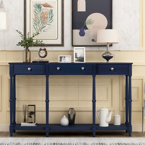 Console Table,Classic Entryway Table with Storage Shelf and Drawer