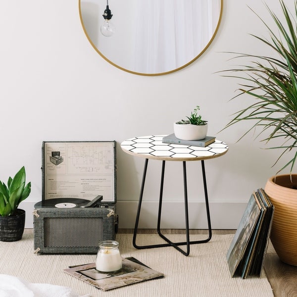 Deny Designs Honey Comb Side Table (Round or square, 2 leg options)
