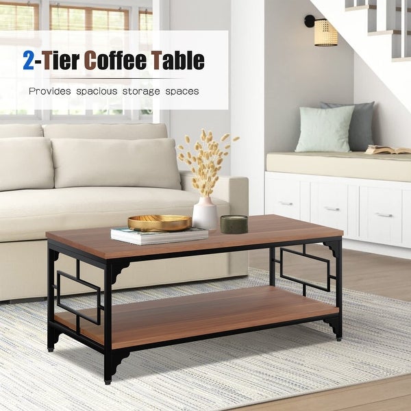 Coffee Tables with storage,end table for living room farmhouse coffee table - 24