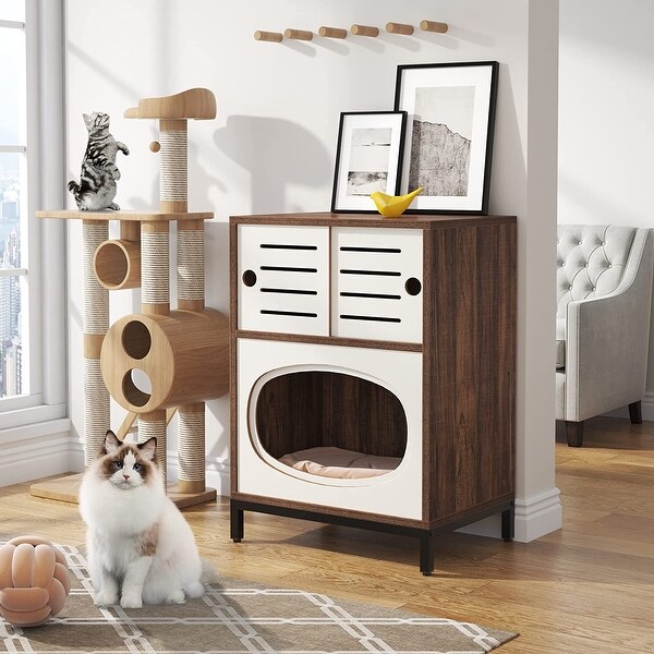 Cat Litter Box Enclosure, Cat House Side Table, Cat Furniture