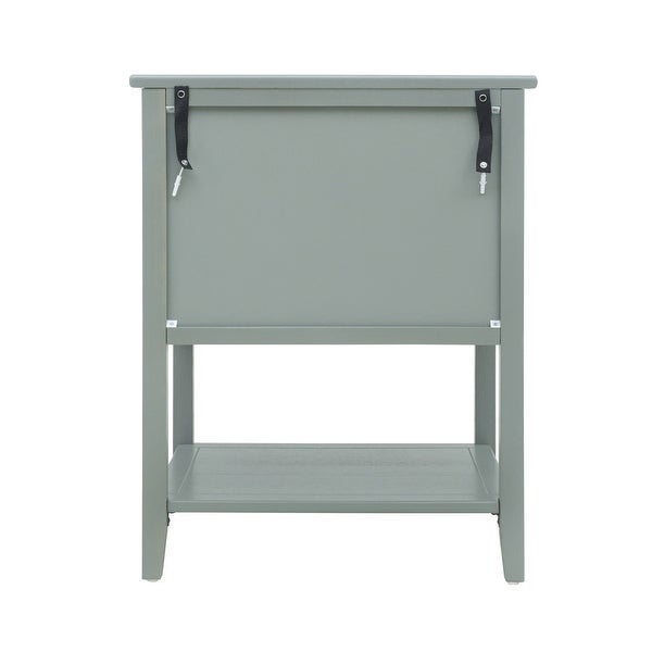 2-Drawer Side Table with Storage Shelf, Traditional End Table, Narrow Telephone Nightstand for Living Room, Bedroom