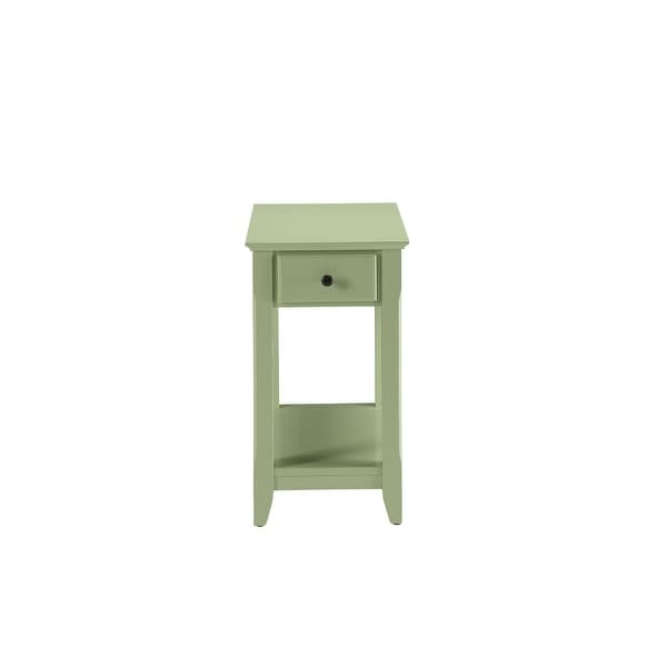 Side Table, Sofa Table Snack Table with Bottom Shelf and 1 Drawer