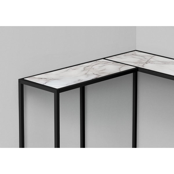 Accent Table, Console, Entryway, Narrow, Corner, Living Room, Bedroom, Metal, Laminate, Contemporary, Modern - 36