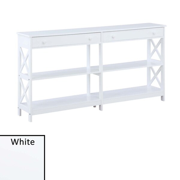 Copper Grove Cranesbill 2 Drawer 60 inch Console Table with Shelves