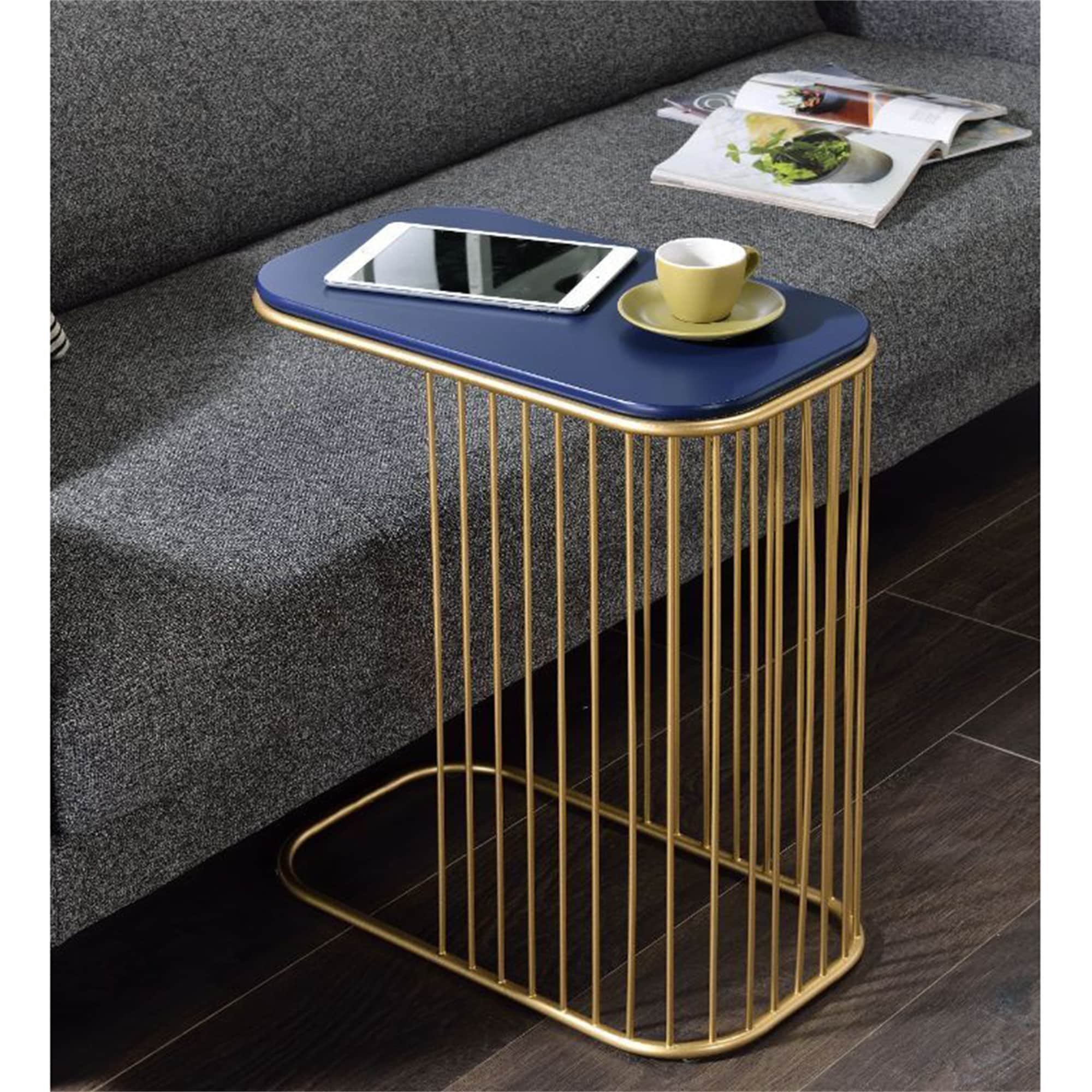 Accent Table, Sofa Table Cocktail Table with Metal Base