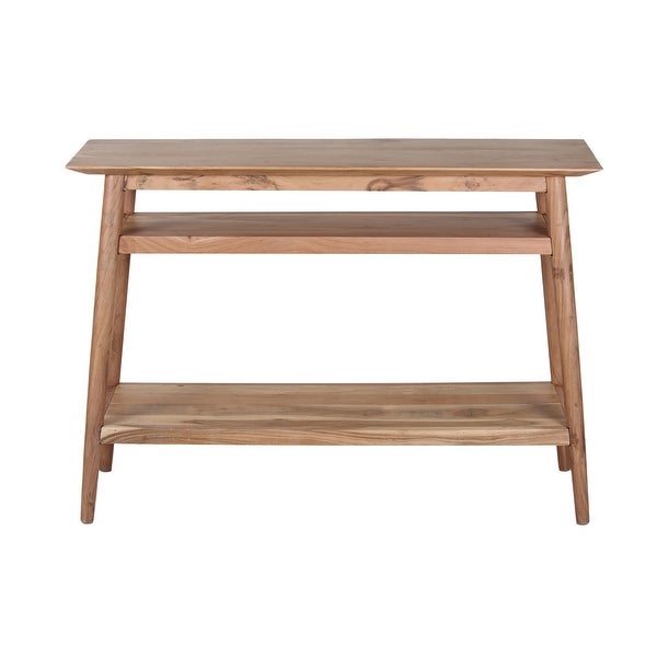 Porter Designs Portola Transitional Solid Acacia Wood Console Table, Natural