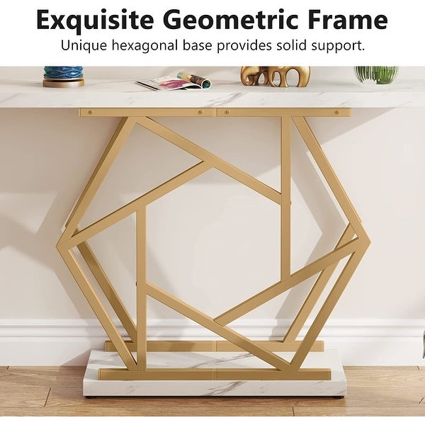 Modern Entry Console Table, 47 Inch Gold Sofa Table