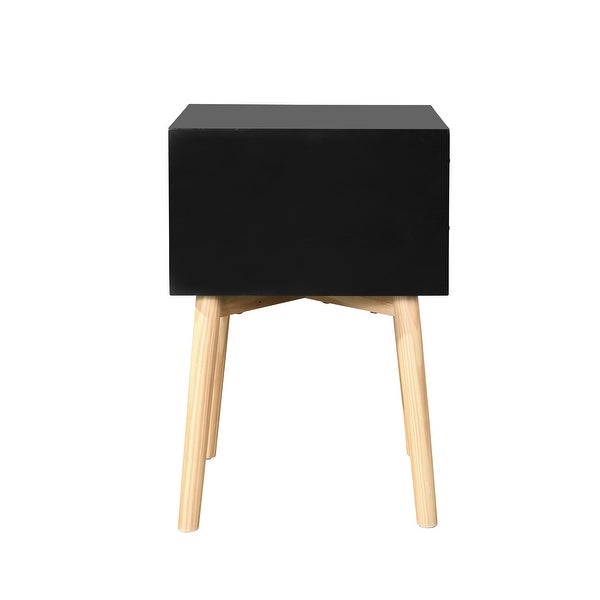 Mid-Century Modern Storage Cabinet, Side Table with 2 Drawers