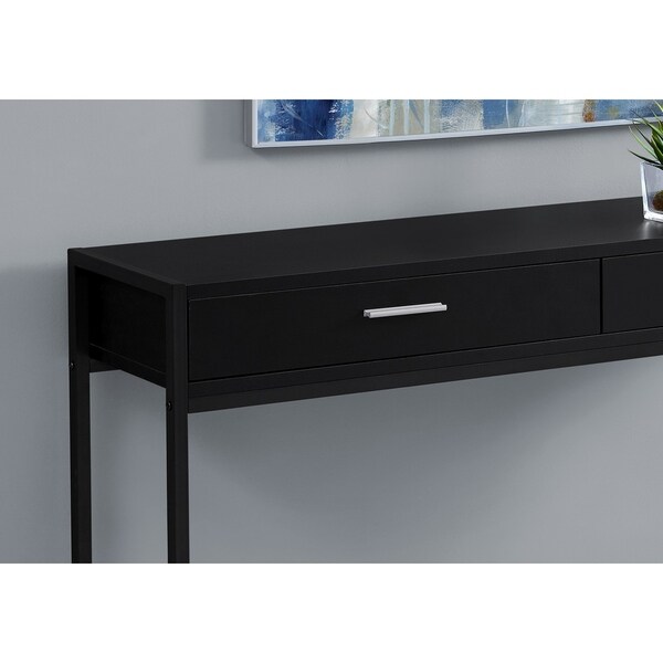 Accent Table, Console, Entryway, Narrow, Sofa, Storage Drawer, Living Room, Bedroom, Metal, Laminate, Contemporary