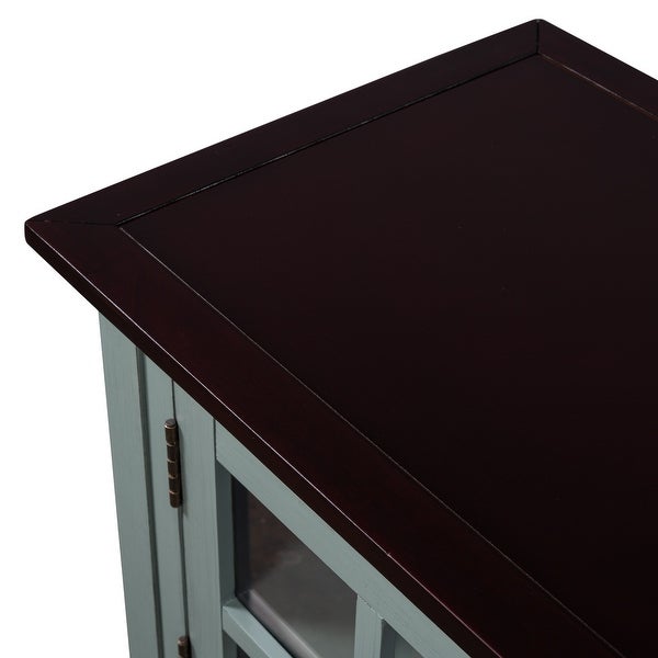 45'' Modern Console Table Sofa Table for Living Room with 2 Drawers, 2 Cabinets and 1 Shelf