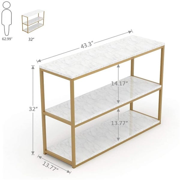 3-Tier Sofa Console Table, Vintage Entry Table