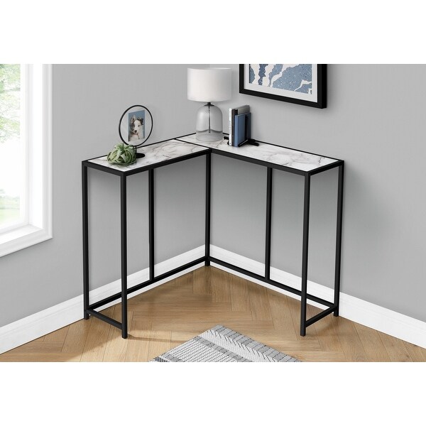 Accent Table, Console, Entryway, Narrow, Corner, Living Room, Bedroom, Metal, Laminate, Contemporary, Modern - 36