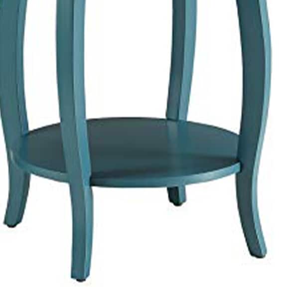 Affiable Side Table, Teal Blue