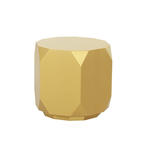 Pasargad Home Selva Design Wood Finish Side Table, Gold - 22