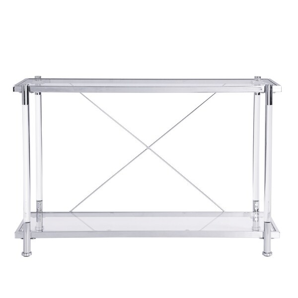 Acrylic Glass Side Table,Chrome Sofa Table, Console Table