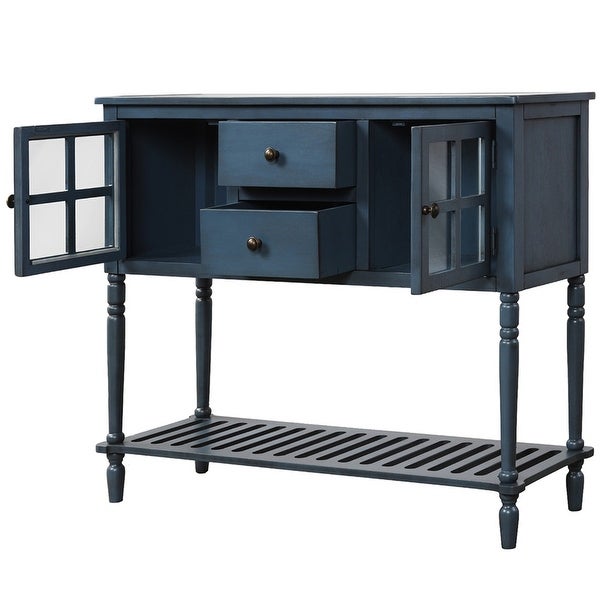 Console Table with Bottom Shelf, Storage Cabinet Living Room