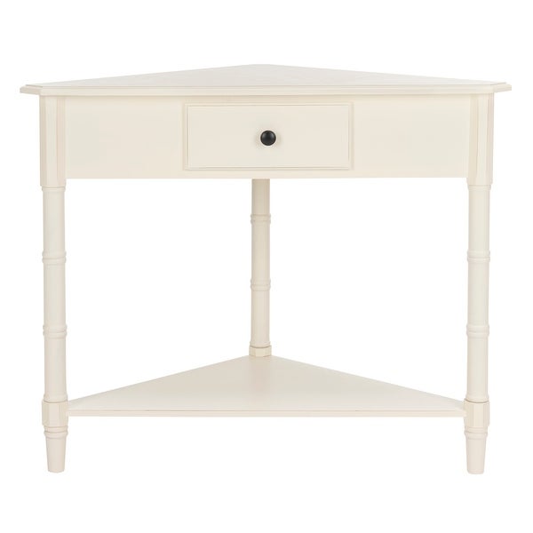 SAFAVIEH Gomez Cream 1-drawer Corner Table - 33.9