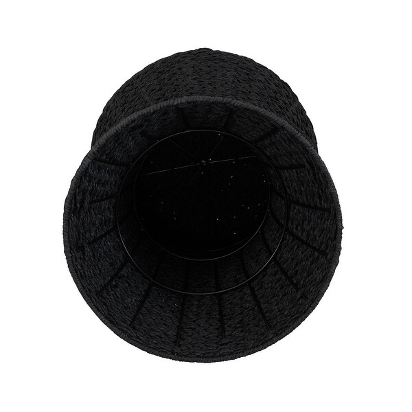 Handwoven Woven Paper Rope Woven Stool, Elegant Woven Braid with Sturdy Metal Frame, Beautiful Hourglass Profile, Multipurpose