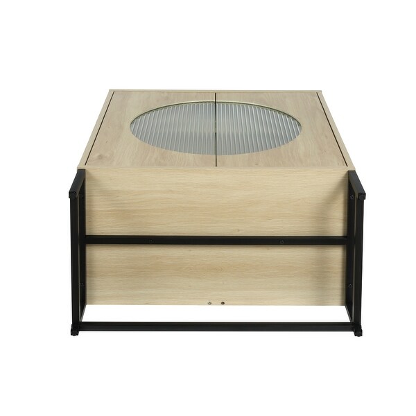 Storage Cabinet with Glass Door, No handle design,Push to open the door,Sideboard Buffet Cabinet for Kitchen,Dining Room