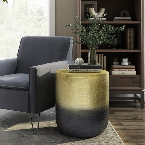 WYNDENHALL Kacy Boho 19 inch Wide Metal Metal Side Table, Fully Assembled