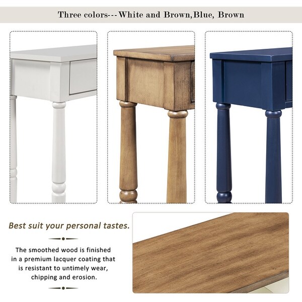 Console Table,Classic Entryway Table with Storage Shelf and Drawer