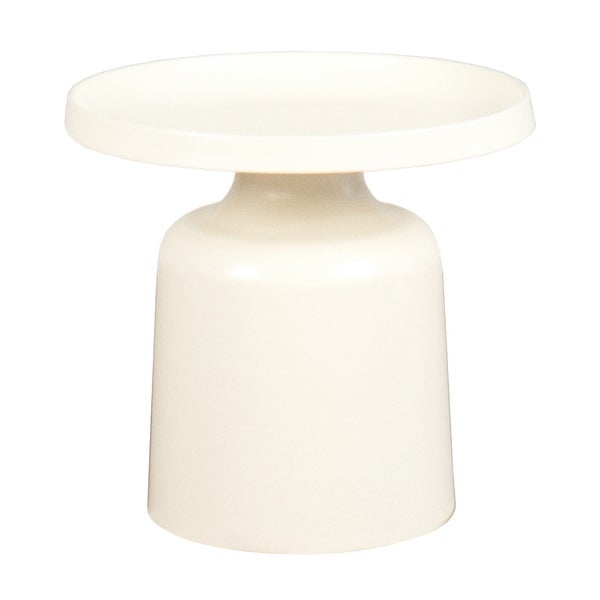 Klay Minimalist Metal Pedestal Side Table, 20-inch Diameter