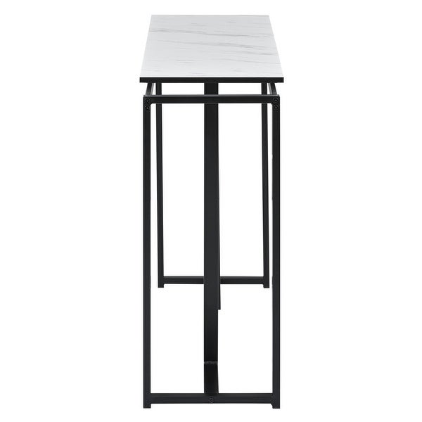 Modern Console Table, Extra Long Entryway Table with Metal Frame for Entryway, Hallway, Living Room, Foyer, Corridor
