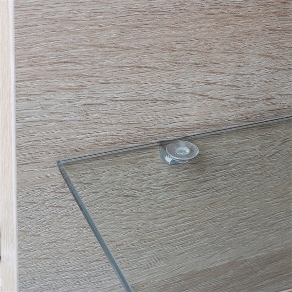 Media Console Table with LED Lights and Storage Cabinet, Up to 60