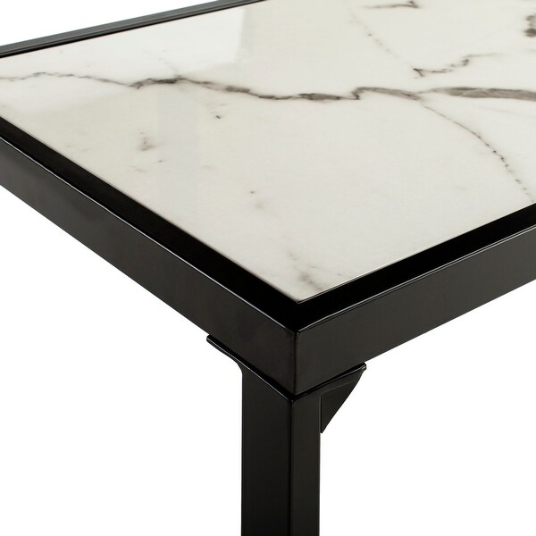 SAFAVIEH Zuri White/ Black Console Table - 48