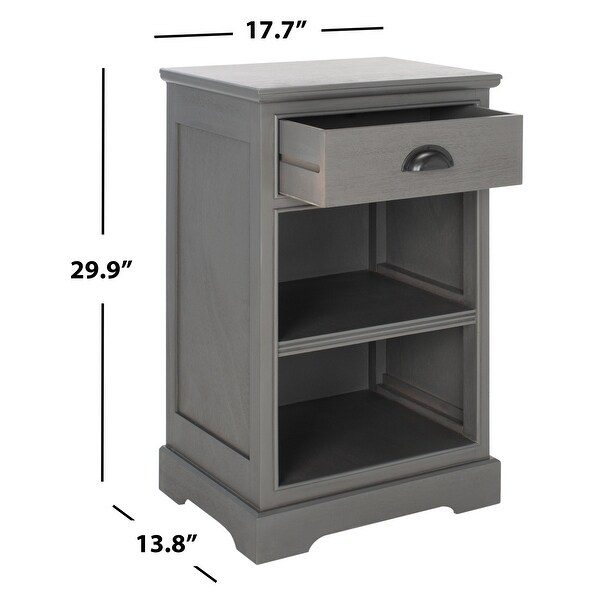 SAFAVIEH Griffin Grey Storage Side Table - 17.7