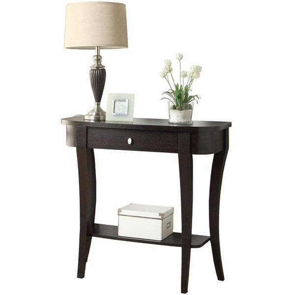 Newport 1 Drawer Console Table with Shelf, Espresso