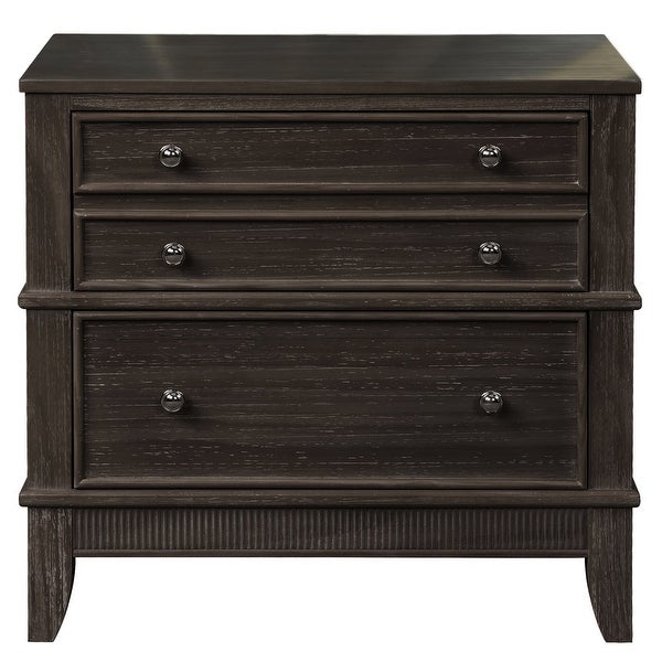 3 Drawer Nightstand, Coffee