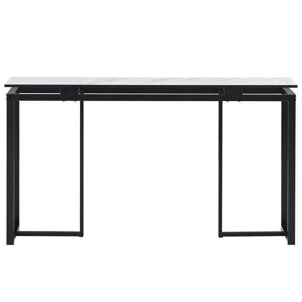 Console Table, Extra Long Entryway Table with Metal Frame|Pi