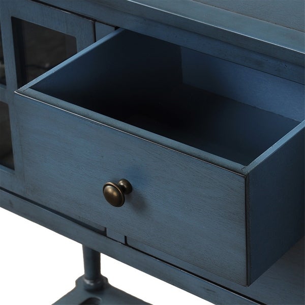 Console Table with Bottom Shelf, Storage Cabinet Living Room