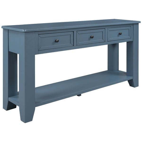 56'' Modern Console Table Sofa Table For Living Room With 3 Drawers And 1 Shelf,Coffee, Console, Sofa and End Tables