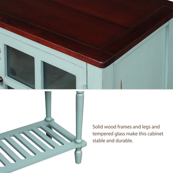 Console Table with Bottom Shelf, Storage Cabinet Living Room