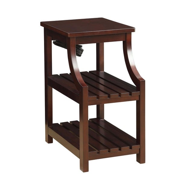 Modish Side Table (USB), Espresso - 24 H x 20 W x 13 L Inches