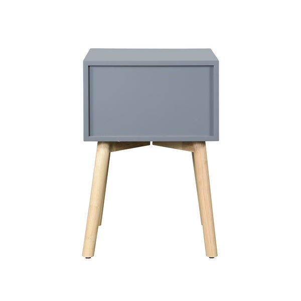 Mid-Century Modern Storage Cabinet, Side Table with 2 Drawers