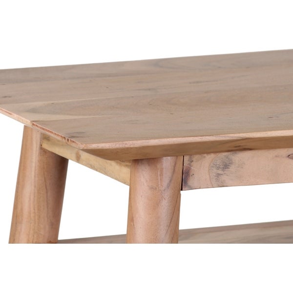 Porter Designs Portola Transitional Solid Acacia Wood Console Table, Natural