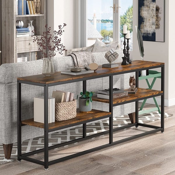 Sofa Table, Extra Long Narrow Console Table Behind Sofa Couch