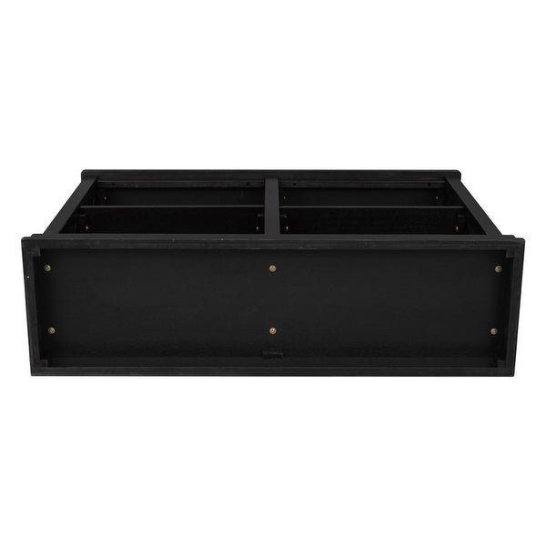 Modern Style Console Table with 3-Tier and Shelves, X Shape Legs