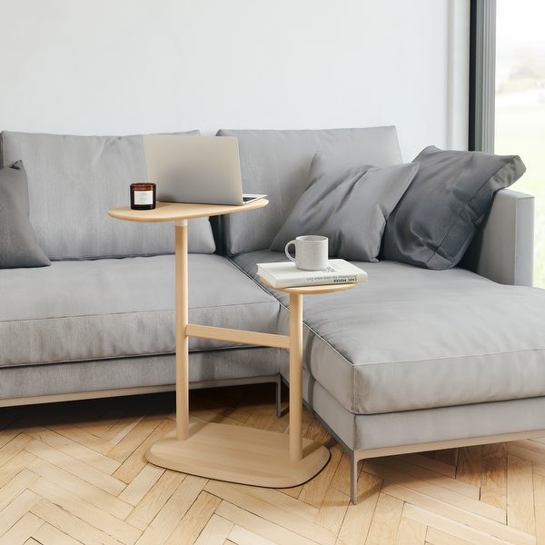 Umbra Swivo Side Table, Natural Wood