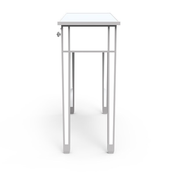 Mirrored Console Table Entry Table with 2 Drawers, Accent Sofa Table for Living Room