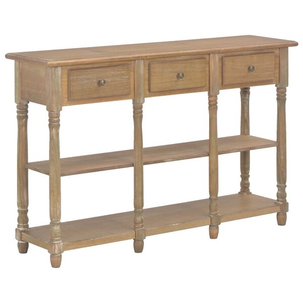 Console Table Entryway Table with Storage Shelves, Industrial Wood Hallway Sofa Table for Living Room, Couch, Kitchen Counter