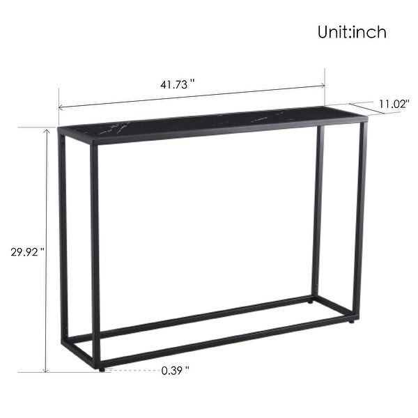 Metal Console Talbe Sideboard Cabinet Minimalist Porch Table Sofa Table Side Table, Black