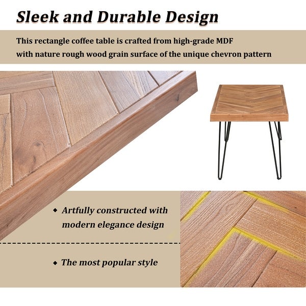 Modern Coffee Table, Easy Assembly Tea Table for Living Room
