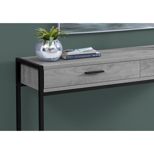 Accent Table, Console, Entryway, Narrow, Sofa, Storage Drawer, Living Room, Bedroom, Metal, Laminate, Contemporary
