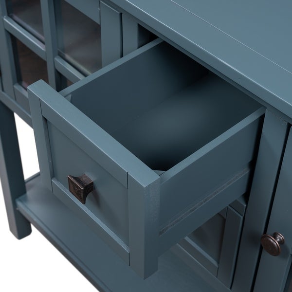 45'' Modern Console Table with 2 Drawers, 2 Cabinets and 1 Shelf